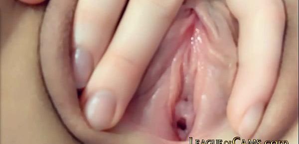  Cute Smooth Soft Pink Pussy Fingered and Teased